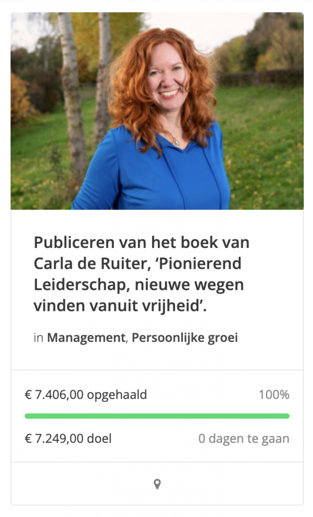 carla de ruiter pionierend leiderschap boekfunding