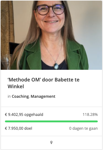 geslaagd crowdfunding project babette te winkel methode OM